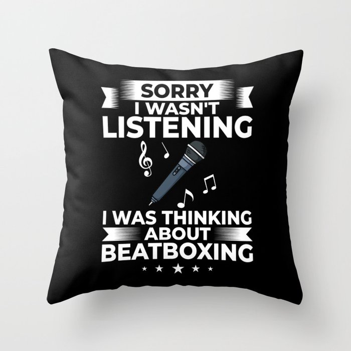 Beatboxing Music Challenge Beat Beatbox Throw Pillow