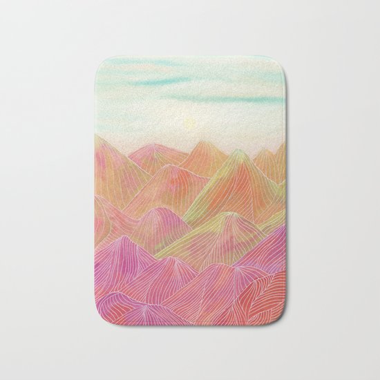 Lines in the mountains XVIII Bath Mat