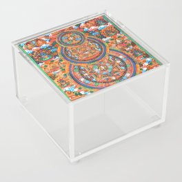 Triple Mandala Buddhist Art Acrylic Box