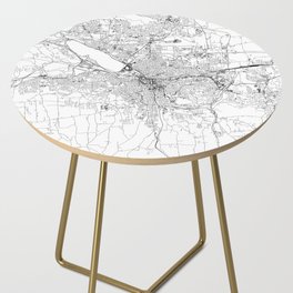 Syracuse White Map Side Table