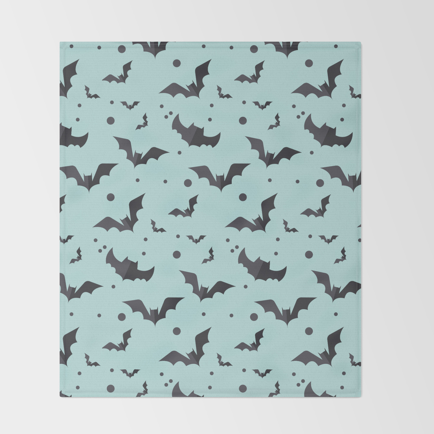 Halloween Green Bat Pattern Throw Blanket By Parazitgoodz Society6