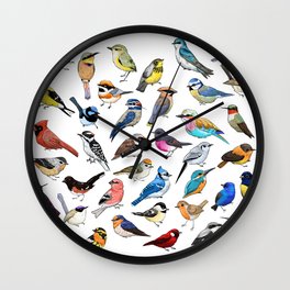 Birds Wall Clock | Nature, Graphicdesign, Digital, Animal, Illustration 