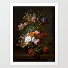 Still Life with Flowers and a Cricket by Rachel Ruysch Art Print