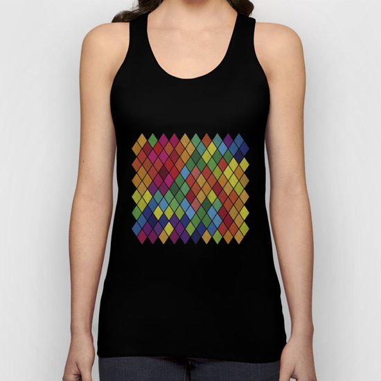 Watercolor Geometric Pattern II Unisex Tank Top