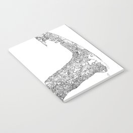Cape Cod White Map Notebook