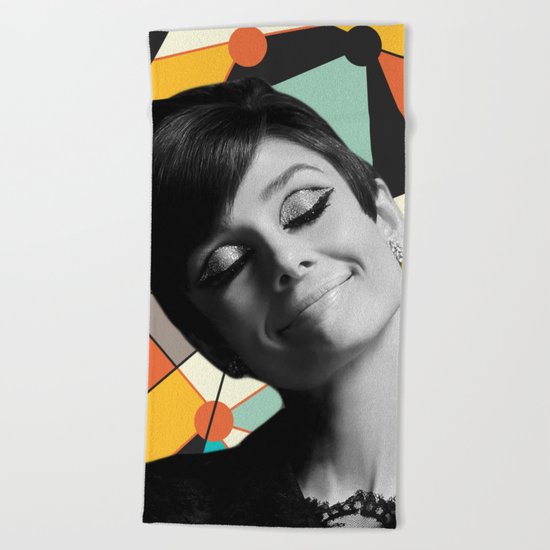 AUDREY HEPBURN 3 Beach Towel