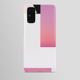 Bold Ombre Color Block Pink White Black Android Case