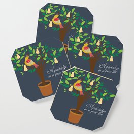 Partridge in the pear tree Coaster