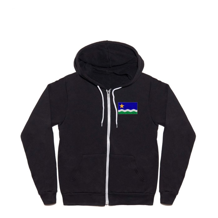 North Star Flag Minnesota Full Zip Hoodie by Enzwell Artworks