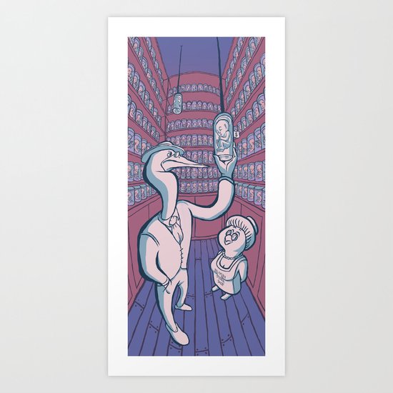 Delivery Stork Shop Art Print