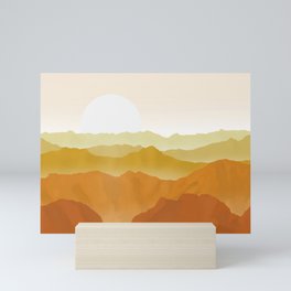 Abstract Mountains in Warm Colors Mini Art Print