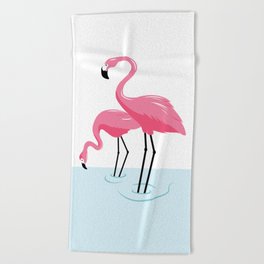 Vacationland 1950s Flamingo Souvenir Print Beach Towel