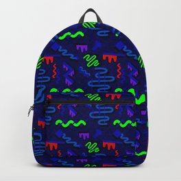 Drippy Geometric 90's Pattern Backpack