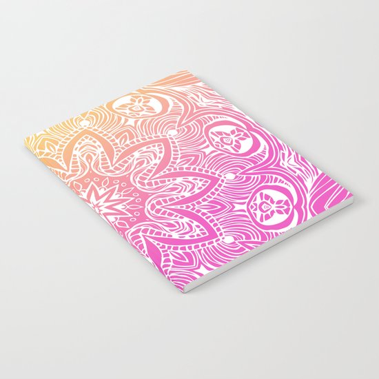 Orange and Pink Mandala Notebook