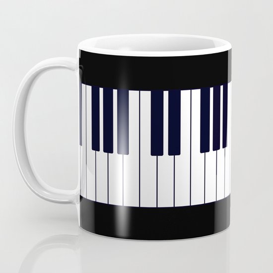 Piano Keys Black And White Simple Pattern Minimalistic Piano Keys Black And White Simple Pattern Minimalistic Music Themed Artwork Coffee Mug By Printpix Society6
