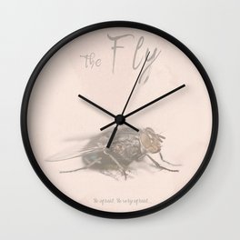 The Fly - Movie poster from David Cronenberg's classic horror film with Jeff Goldblum Wall Clock