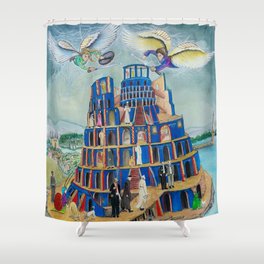 Walking the Tower of Babylon Shower Curtain