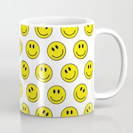 Smiley M Coffee Mug | Emoji, Graphicdesign, Expression, Face, Yellow, Curated, Emoticon, Happy, Smiley, Eye 