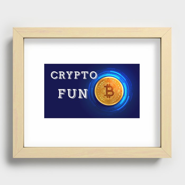 Crypto fun currency  Recessed Framed Print