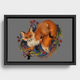 Sly Fox Spirit Animal Framed Canvas