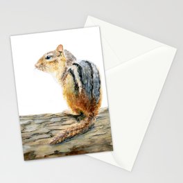 Little Chip - a painting of a Chipmunk by Teresa Thompson Stationery Cards