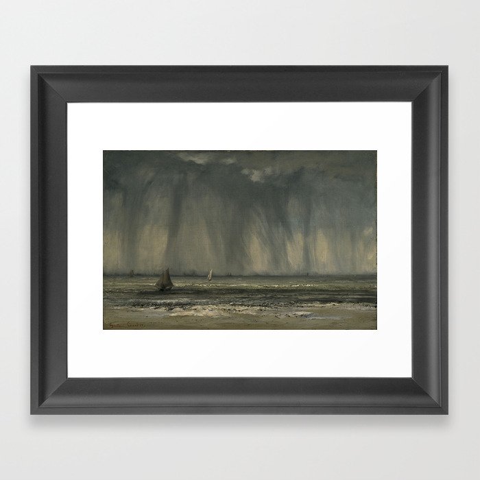 The Waterspout by Gustave Courbet Gerahmter Kunstdruck