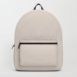 POLITE WHITE solid color. Pale neutral plain pattern  Backpack