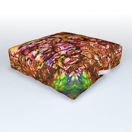 Abtract Rainbow Butterfly Shell Outdoor Floor Cushion