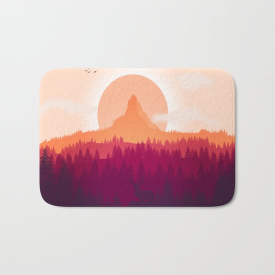 Can You See Deer In THe Art Bath Mat