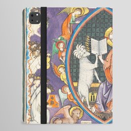 Medieval art Demon Ram reading iPad Folio Case