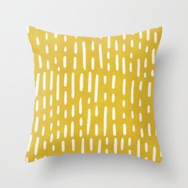 minimalist series: scandi lines, golden yellow Throw Pillow