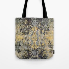Modern black grey and yellow carpet Tote Bag