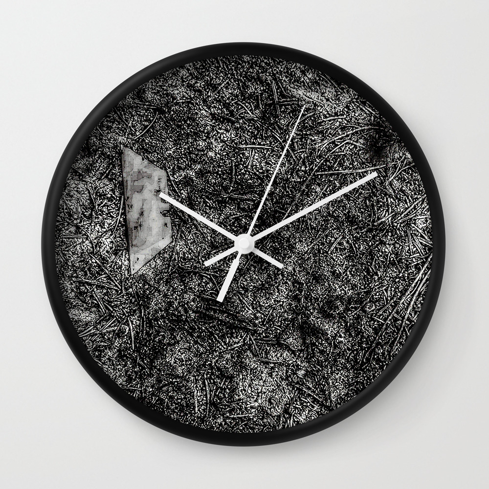 Razor Blade Found Object Paint Daubs Wall Clock By Punchedpretty Society6