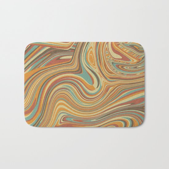 Rainbow Marble Organic Texture Bath Mat