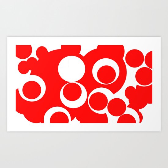 red circles Art Print