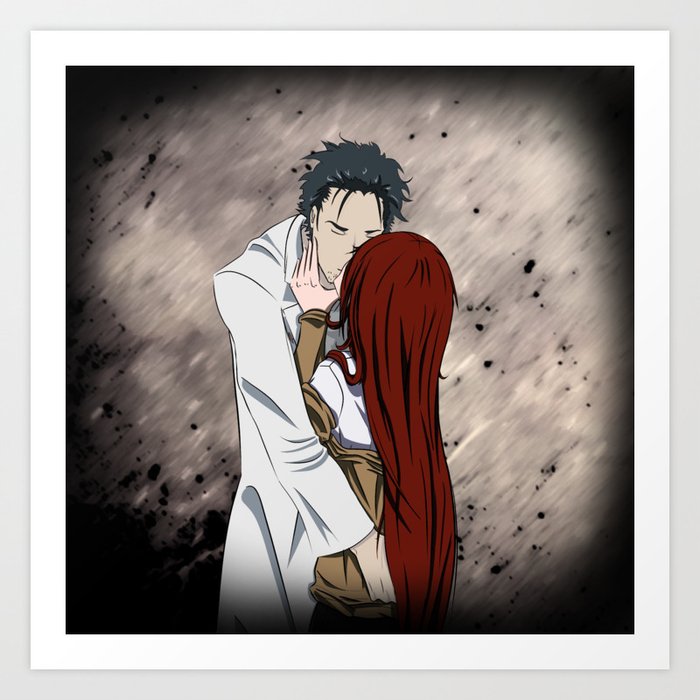 Wallpaper Okarin And Kurisu Steins Gate Art Print By Litos333 Society6 For iPhone Free