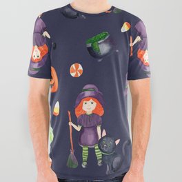 Halloween Pattern All Over Graphic Tee