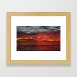 Burning Fire Sky Framed Art Print