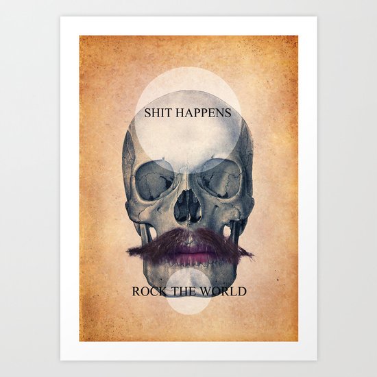 Rock the World / (Skull Collection) Art Print