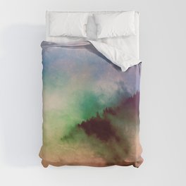Ethereal Rainbow Clouds - Nature Photography Duvet Cover