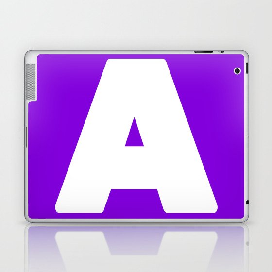 A (White & Violet Letter) Laptop & iPad Skin