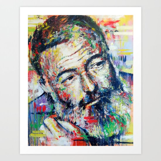 Ernest Hemingway Art Print