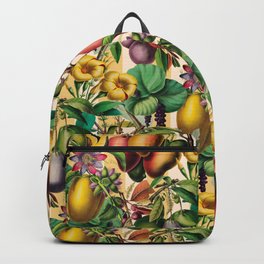 Passion Fruit and Flower Garden Retro Backpack