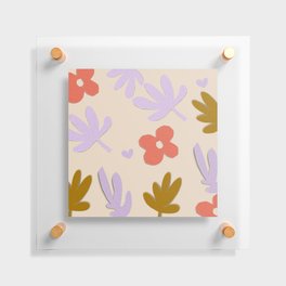Pattern floral shapes Floating Acrylic Print