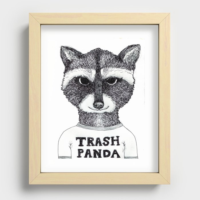 Trash Panda Recessed Framed Print