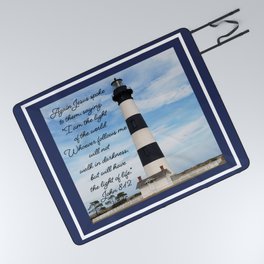 Bodie Island Lighthouse-North Carolina -With John 8:12 Picnic Blanket