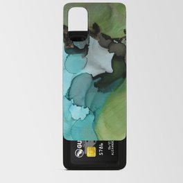 Fluid Blue Abstract Alcohol Ink Design Android Card Case