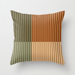 Color Block Line Abstract XIV Throw Pillow