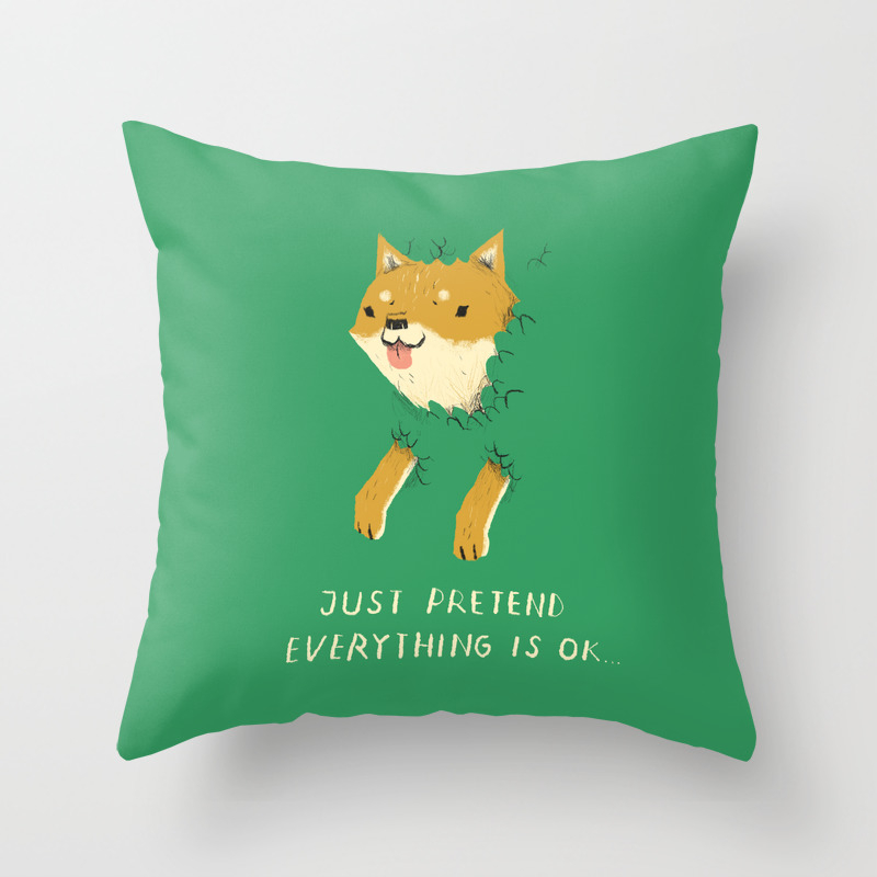 shiba throw pillow