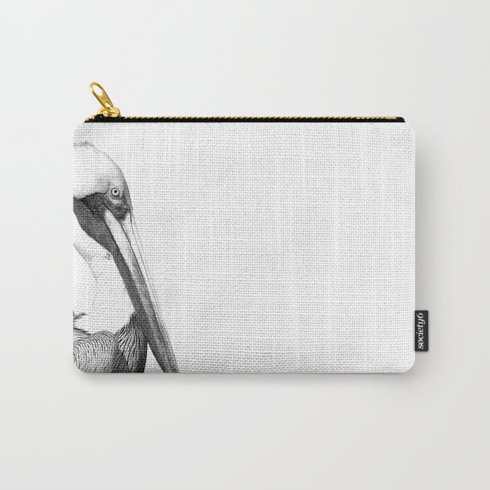 Black and White Pelican Carry-All Pouch